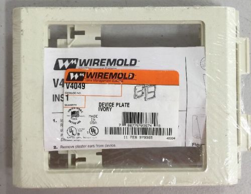 NEW - Wiremold V4049 Device Plate ~ Ivory