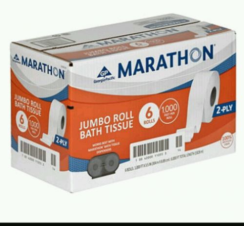 Marathon Bath Tissue 2-Ply 6 Jumbo Roll Bathroom 1,000 ft Toilet Paper