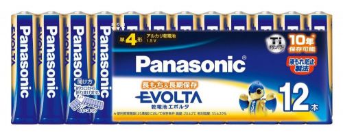 Panasonic EVOLTA AAA alkaline batteries 12 pack LR03EJ / 12SW