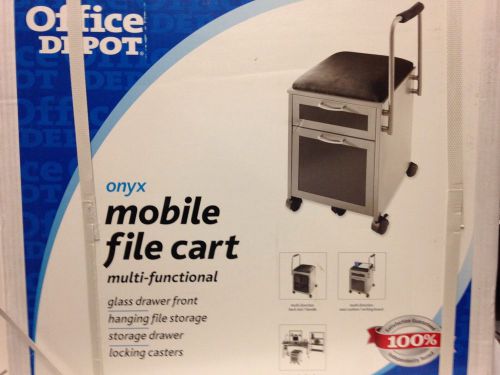Office depot onyx multifunctional mobile pedestal file cart for sale