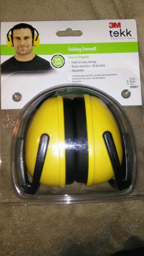 3M Tekk Folding Earmuff Hearing Protection ~ 23 Decibel ~yellow #93091~ New