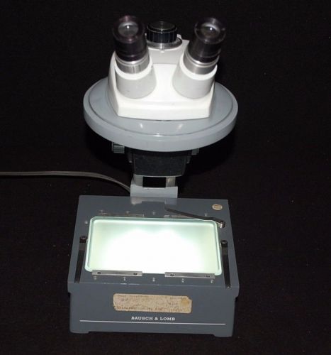 Bausch &amp; Lomb StereoZoom 4 Zoom Range 0.7X-3.0X Microscope With B&amp;L Light Base