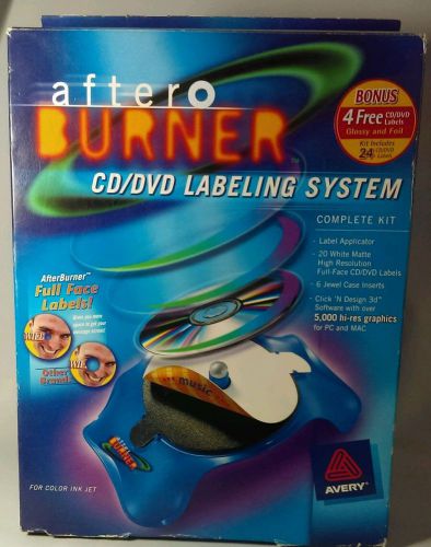 Avery After Burner CD/DVD Labeling System Complete Kit Glossy Foils Clear
