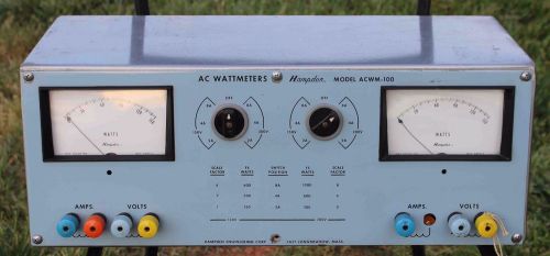 Hampden ACWM-100 AC Wattmeter Metering Panel - Untested - Good Condition