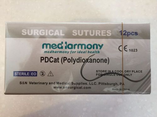 Veterinary Suture, PDO (Polydioxanone) 4-0 45cm with 22mm reverse cutting 12/bx
