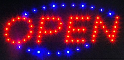 LED open sign display neon Board  business door boards bright led   (Red + Blue)
