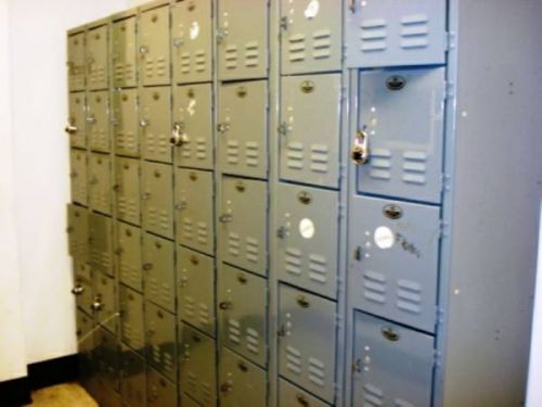 Lockers lot 18 metal storage employee school gym used store fixtures liquidation for sale