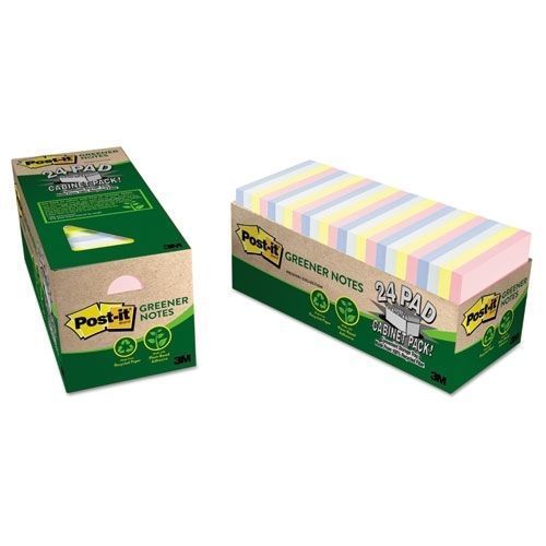NEW Post-it Greener Notes Cabinet Pack Multi-Colored FREE SHIPPING