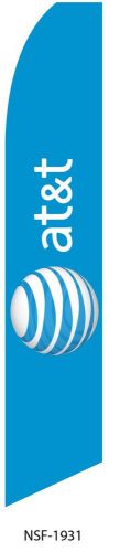 AT&amp;T PHONE BLUE NEW FEATHER BUSINESS SWOOPER BOW FLAG BANNER 11.5&#039; FEET TALL *