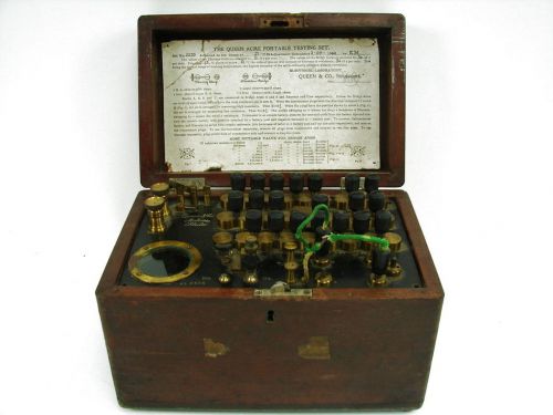 The Queen Acme Portable Testing Set Resistance Bridge Marconi Era Device Wood