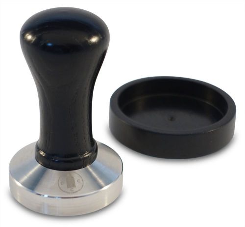 Espresso Coffee Tamper-58mm Stainless Steel Base &amp; Solid Wood Handle + Stand