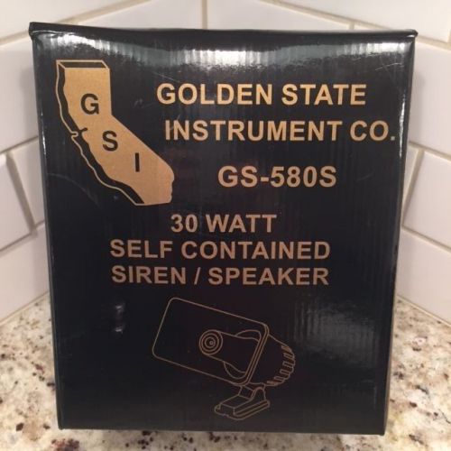 NEW in Box GS-580S Golden State Instruments Security Siren Speaker 30 Watts