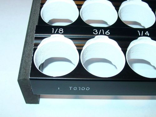 Tg100 collet rack drawer/bench model engraved sizes, 100tg holder stand #8ew2@8 for sale