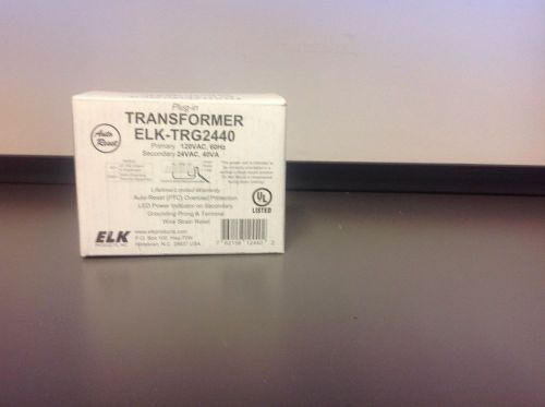 Elk Plug In Transformer Auto Reset 24VAC 40VA ELK-TRG2440