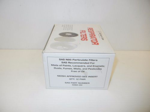 SAS Safety 1060-00 N95 Pre-Filter, 12-Pair Per Box full new box