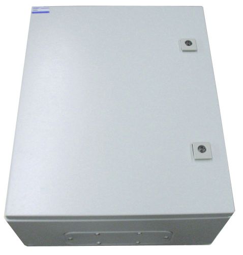 Electrical Enclosure Weatherproof 20x16x10 w/Back Plate Hinge Door Cabinet Steel