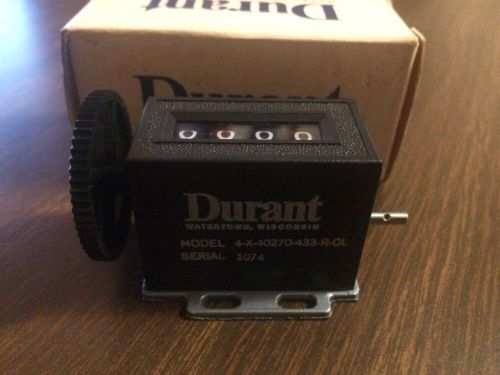Durant 4-Digit Counter Model 4-X-40270-433-R-CL - New Old Stock QTY 1