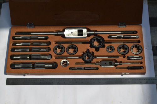 BRITISH STANDARD PIPE BSP PARALLEL TAP AND DIE SET - 8 SIZE 1/8&#034; TO 1&#034; TOPTULS