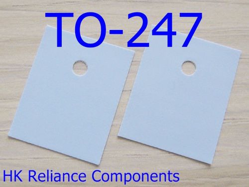 50 pcs TO-247 20x25mm Silicone Rubber Sheet Insulator for Transistor Heatsink