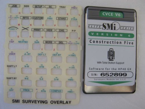 SMI Construction five,  CVCE V6 Version 6 + Overlay and Manual for the HP 48GX