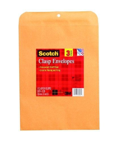 Scotch Clasp Envelopes, 10 x 13 Inches, 36 Pack (CLSP1013-3)