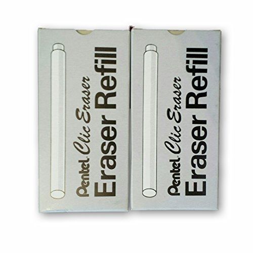 2 X Pentel Refill Erasers for Clic Eraser, Contains 24 Erasers (ZER-2)