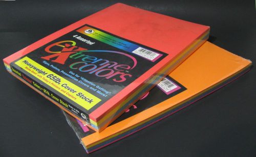 Extreme Colors 225 Sheet Heavy Weight Rainbow Colored Printer Paper 8.5x11 A4