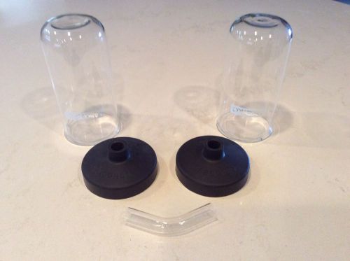Labconco Flask Rubber Gaskets (SET of TWO) with ONE Borosilicate Glass Connector