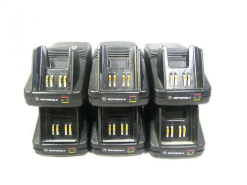 Lot of 6 Motorola NTN7209A Charger w/ Power Cable