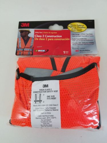 NIP 3M Construction Safety Vest 94625  Orange One Size Fits Most Scotchlite NEW