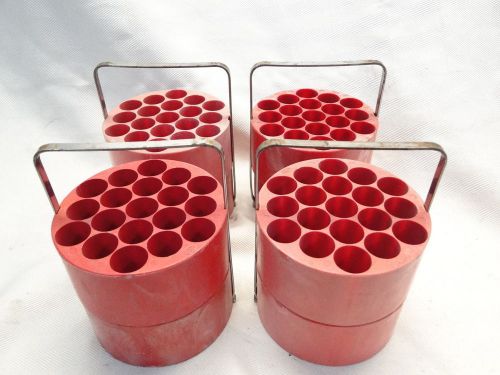 LOT OF 4 IEC 5719 RED 15ML CENTRIFUGE ADAPTER INSERT