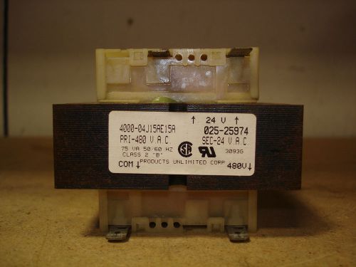 *used* products unlimited class 2 transformer 24vac 4000-04j15ae15a 025-25974 for sale