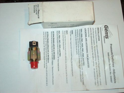 Gems Sensors Pressure Switch PS61-11-4MNZ-A-SP     NEW IN BOX
