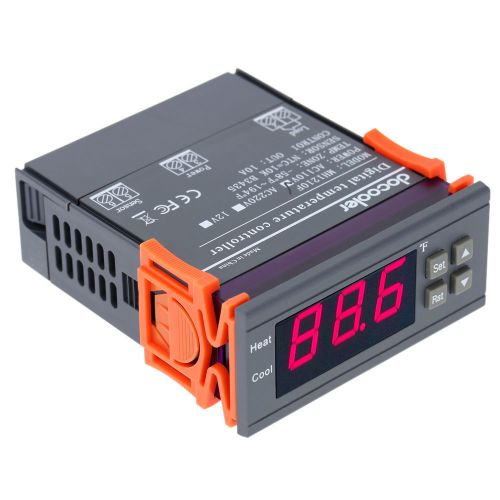 docooler 10A AC110V Digital Temperature Controller Thermocouple -58~194