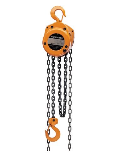 Harrington cf010-20 hand chain hoist 20&#039; of lift 1 ton for sale