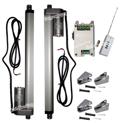 Set of 2 dc 12v 12&#034; stroke 220lbs 14mm/s linear actuator &amp;wireless control kits for sale