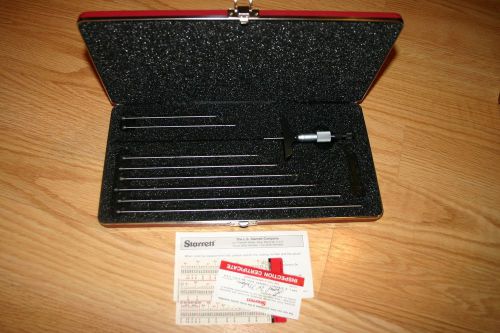 Starrett 440z-9rl mechanical depth micrometer, 0 to 9&#034; , 0.001&#034;, 2-1/2&#034; base for sale