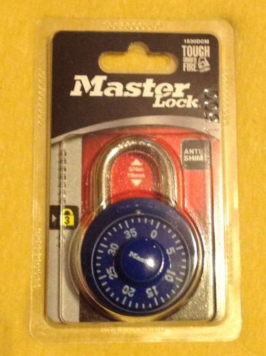 NEW Master Lock 1530DCM Blue Combination Lock Padlock Anti Shim