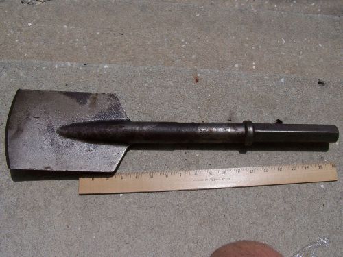 JACK HAMMER&gt; CLAY SPADE, CHISEL POINT&gt; 1-1/4&#034; HEX  x  23&#034; LONG,  &#034;USA&#034;