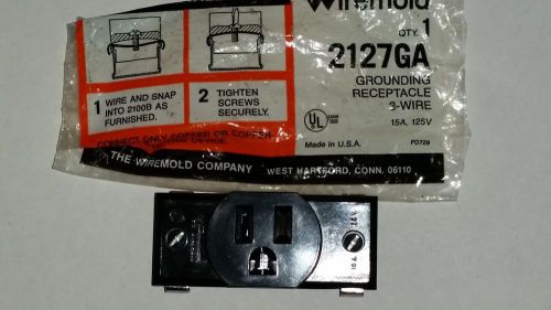 WIREMOLD 2127GA GROUNDING RECEPTACLE 3 WIRE 15A 125 V
