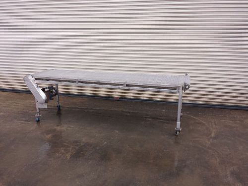 24” x 104&#034; Long SS Food Conveyor with Plastic Belt, Bottle / Food Conveying