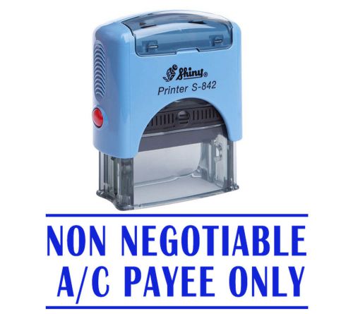 Non negotiable a/c payee only self inking office stationary shiny rubber stamp for sale