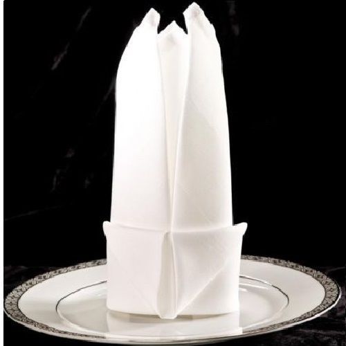50  new white 100% premium cotton dinner napkins wedding supply catering 20x20 for sale