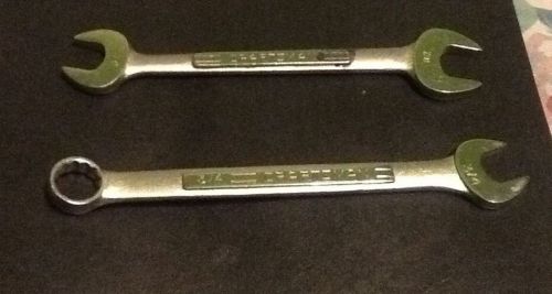 LOT OF 2 CRAFTSMAN WRENCHES  3/4&#034; X 7/8&#034; OPEN END &amp; 3/4&#034; COMBINATION    V SERIES