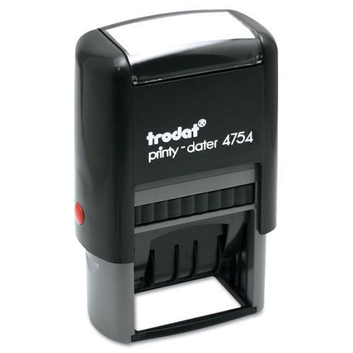 Trodat economy 5-in-1 stamp, dater, self-inking, 1 5/8 x 1, blue/red for sale