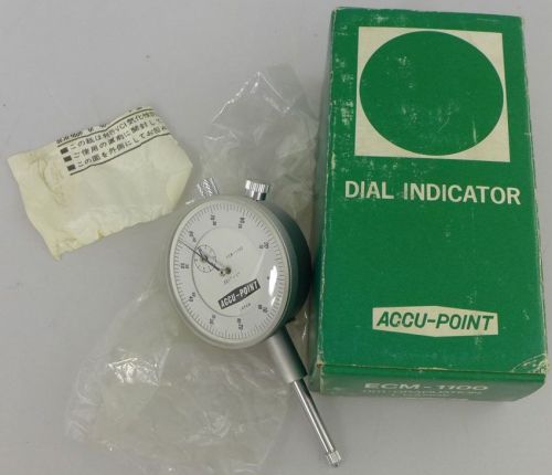 Accu-point dial indicator w/box ECM-1100 gauge measuring tool  Japan vtg