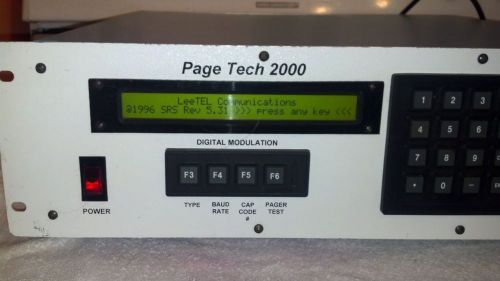 PAGE TECH 2000 by LeeTel LCI - RACK MOUNT PAGER TEST EQUIPMENT -Tested and Works