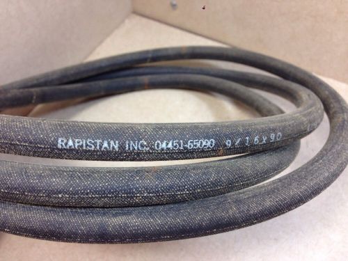Rapistan 04451-65090 round endless belt 9/16&#034;x 90&#034; solid black rubber for sale