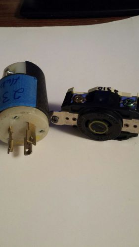 Hubbell hbl2310 &amp; hbl2311 twist-lock m&amp;f 20a  1p  125v. for sale