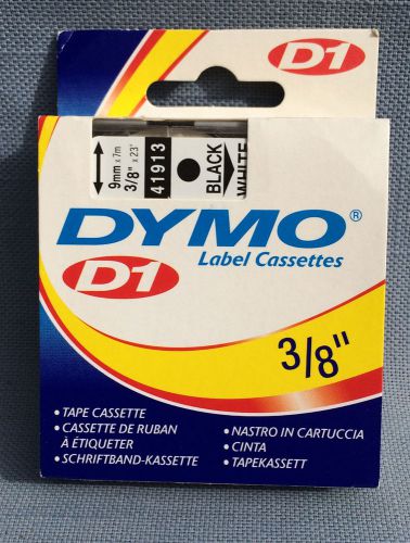 Dymo D1 Label Cassette 41913 Black on White 3/8&#034; x 23&#039;